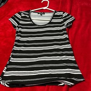 Black and white striped